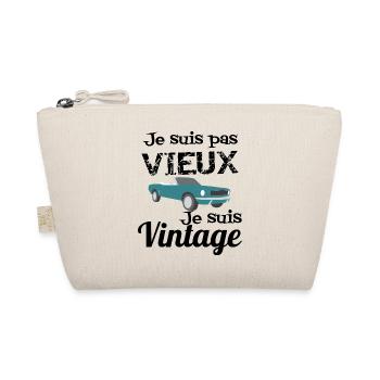 je suis pas vieux je suis vintage - Trousse biologique - nature - Devant