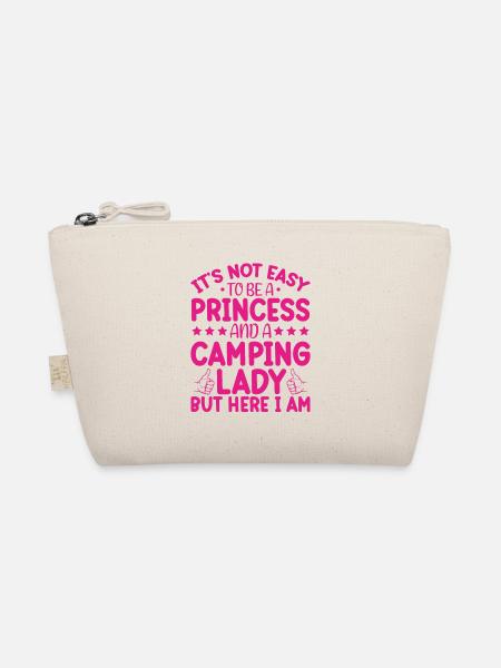 I am a princess and a camping lady - Organic Pouch - nature