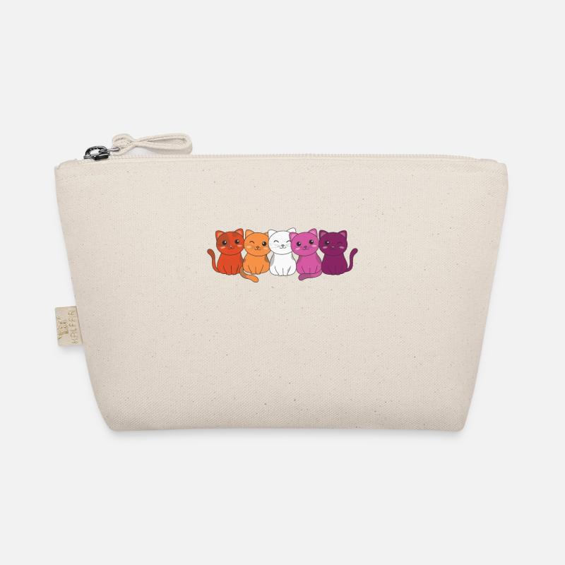 Drapeau lesbien Gay Pride LGBTQ Chats Mignon Chat Trousse biologique