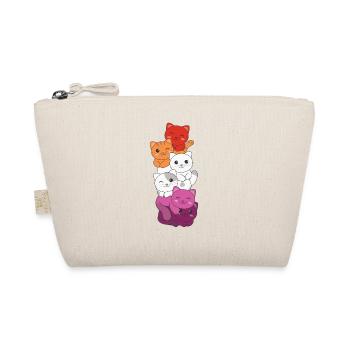 Lesbian Flag Gay Pride LGBTQ Katzen süße Katze - Bio-Täschchen - Natur - Vorne