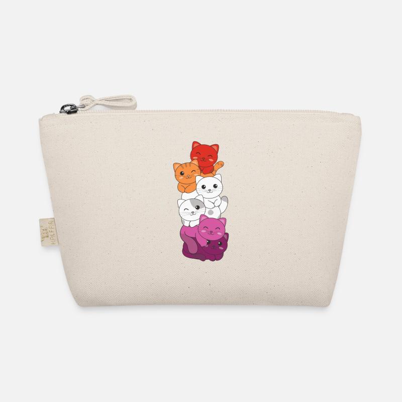Drapeau lesbien Gay Pride LGBTQ Chats Mignon Chat Trousse biologique