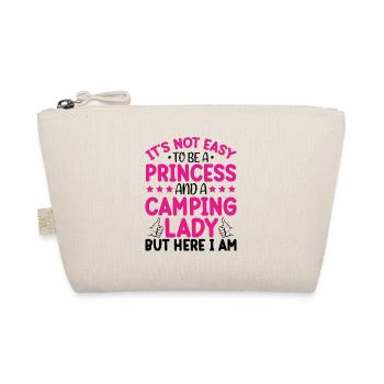 I am a princess and a camping lady - Organic Pouch - nature - Front