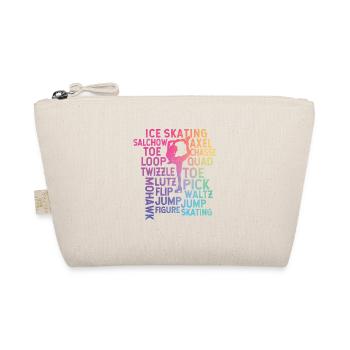 Ice Skating Theme Rainbow Typography Funny - Organic Pouch - nature - Front
