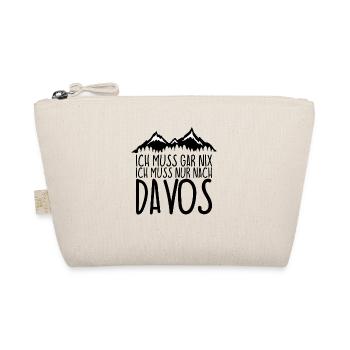 Ich muss gar nix Ich Muss nur nach DAVOS - Bio-Täschchen - Natur - Vorne