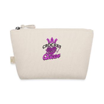 Crochet Queen Funny Crochet Lover - Quilten - Bio-Täschchen - Natur - Vorne