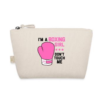 Boxing Girl Don't Touch Me - Organic Pouch - nature - Front