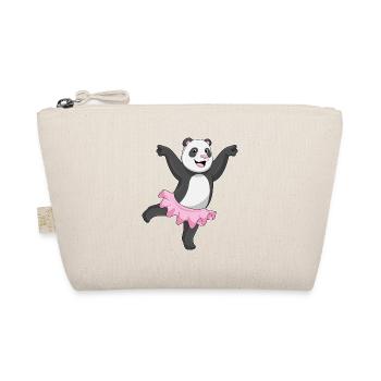 Panda Ballerina Ballet Dance - Organic Pouch - nature - Front
