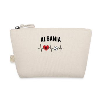 Albanien Fußball Herzschlag - Bio-Täschchen - Natur - Vorne