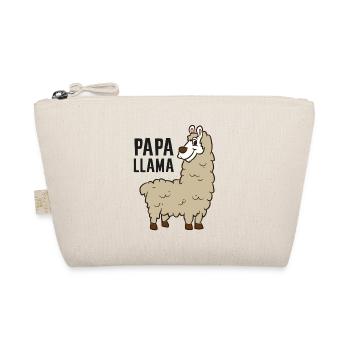 Papa Llama Men Boy Funny Papa Llama - Organic Pouch - nature - Front