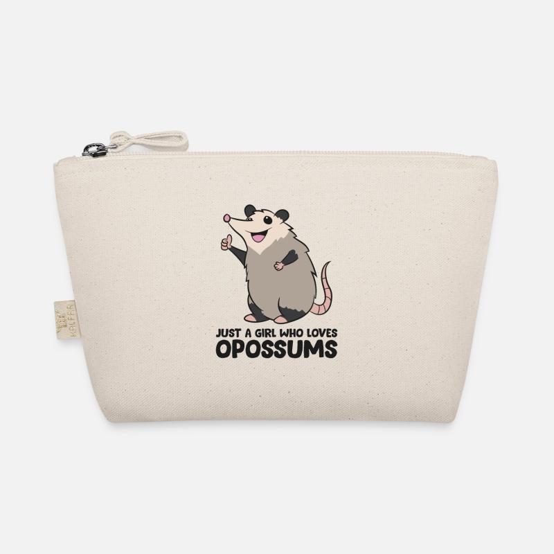 Nur ein Mädchen, das Opossums liebt Bio-Täschchen