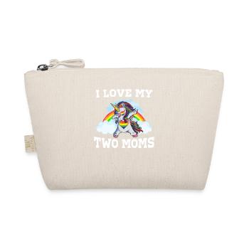 J’aime mes deux mamans Pun Mignon LGBT Gay Ally Licorne - Trousse biologique - nature - Devant