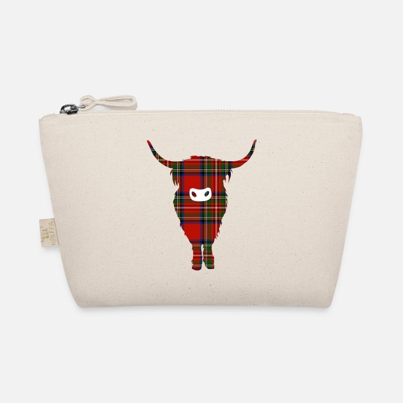 Tartan Highland Coo - Bio-Täschchen - Natur