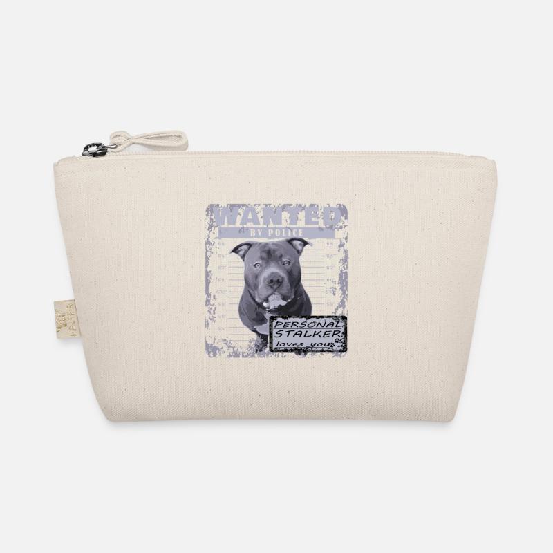 American Bully blue line artistic design - Organic Pouch - nature