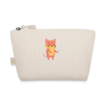 Cat Fencing Funny Cats Lovers Kittens - Organic Pouch - nature - Front