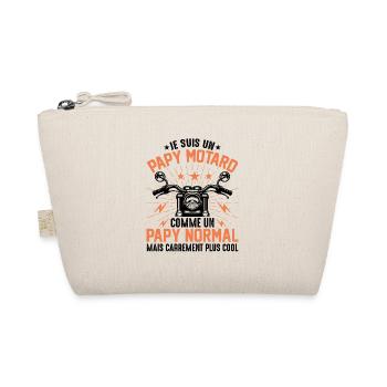 I Am A Very Cool Biker Grandpa - Organic Pouch - nature - Front