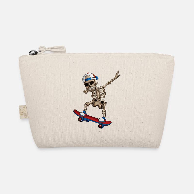 Skateboarding Skating Skeleton Makes Dabbing Dance Organic Pouch