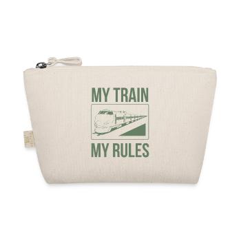 Train driver sayings my train my rules - Organic Pouch - nature - Front