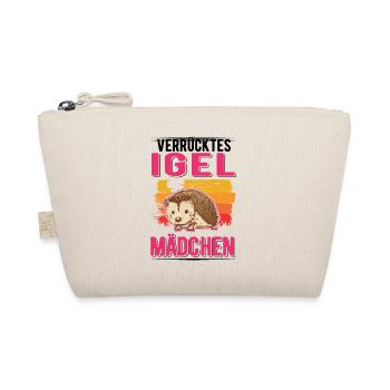 Verrücktes Igel Mädchen Stacheligel - Bio-Täschchen - Natur - Vorne