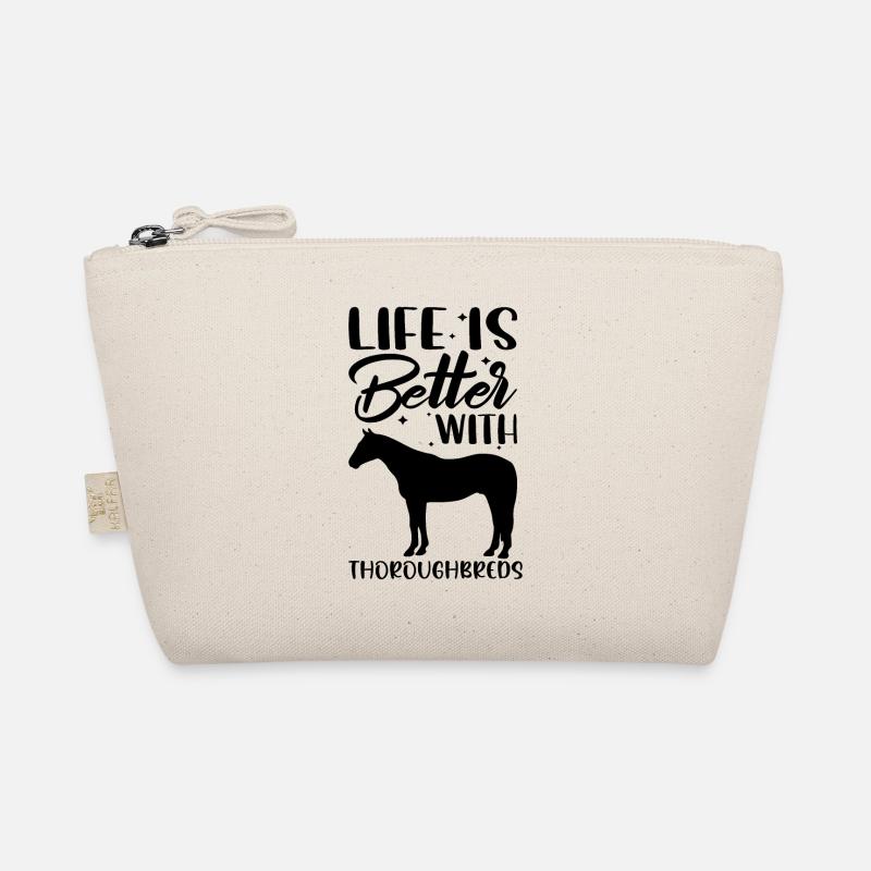 Life Is Better Thoroughbred Horses Organic Pouch