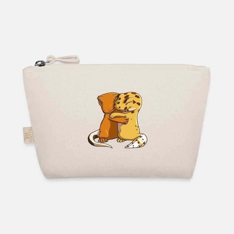 Leopardgecko umarmt Kronengecko Bio-Täschchen