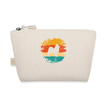 Pomeranian dog lover Retro vintage Gift idea - Organic Pouch - nature - Front