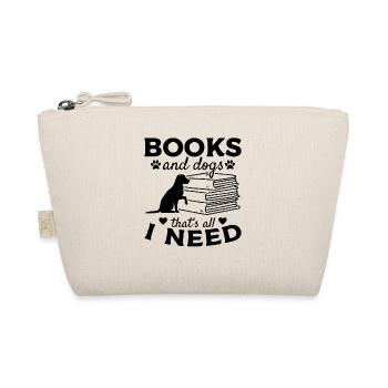 Books and Dogs That's All I Need I Read Book - Organic Pouch - nature - Front