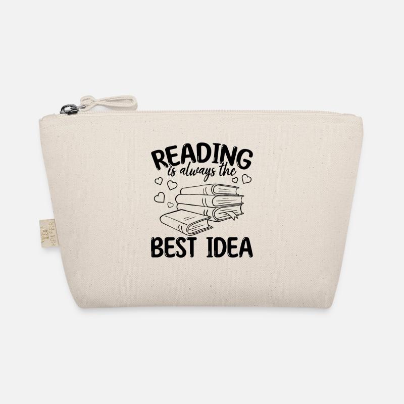 Lesen ist immer die beste Idee I Library Bookworm Bio-Täschchen