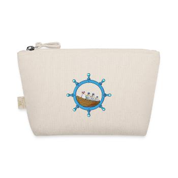 Maritime Steering Wheel Grandma Chicken Distress Rowing Boat - Organic Pouch - nature - Front