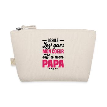 Désolé Les Gars Mon Coeur Est À Mon Papa - Trousse biologique - nature - Devant