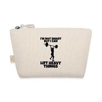 I'm Not Smart But I Can Lift Heavy Things - Bio-Täschchen - Natur - Vorne