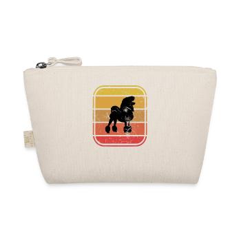 Poodle dog lover Retro vintage Gift idea - Bio-Täschchen - Natur - Vorne
