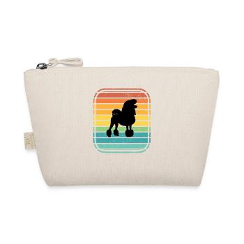 Poodle dog lover Retro vintage Gift idea - Bio-Täschchen - Natur - Vorne