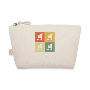 Poodle dog lover Retro vintage Gift idea - Bio-Täschchen - Natur - Vorne