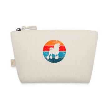 Poodle dog lover Retro vintage Gift idea - Bio-Täschchen - Natur - Vorne