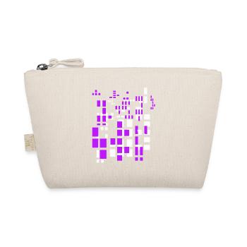 Pixel Pixelworld Abstract City Kypto Style pink - Organic Pouch - nature - Front