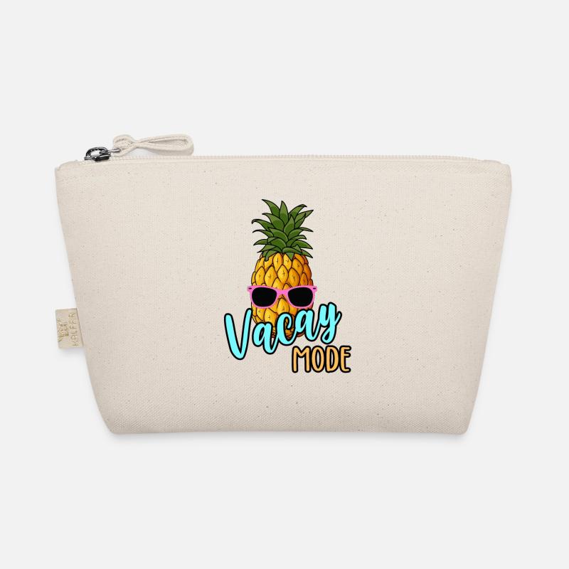 Vacay Mode Pineapple & Sunglasses Summer Vacation Organic Pouch