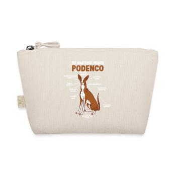 Podenco Anatomie lustiges Hundehalter Gassi - Bio-Täschchen - Natur - Vorne