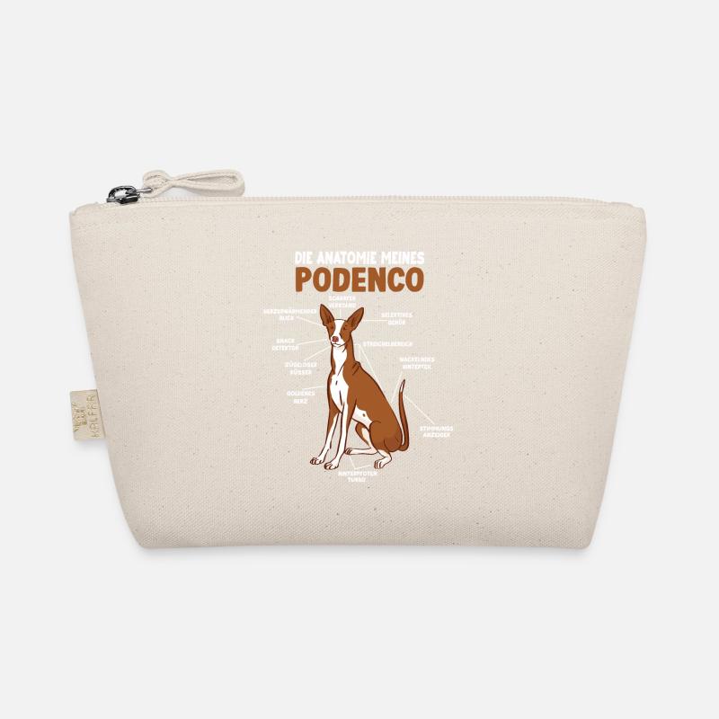 Podenco Anatomie lustiges Hundehalter Gassi Bio-Täschchen