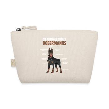 Dobermann Anatomie lustiges Hundehalter Gassi - Bio-Täschchen - Natur - Vorne