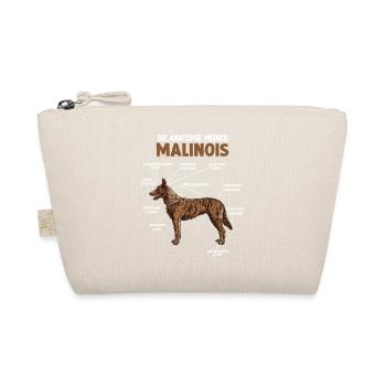 Malinois Anatomie lustiges Hundehalter Gassi - Bio-Täschchen - Natur - Vorne