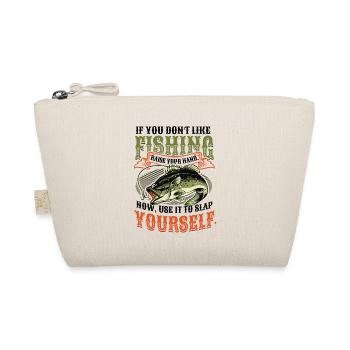 Funny fishing saying Fischer - Organic Pouch - nature - Front