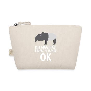 Funny Tapir Animal Motif Humor Saying - Organic Pouch - nature - Front