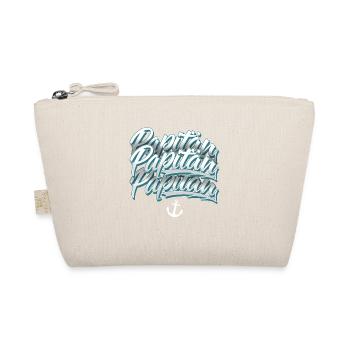 Papitän Segeln Segler Kapitän Papa Vater - Bio-Täschchen - Natur - Vorne