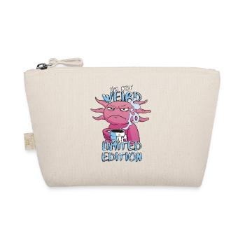 Genervter Cartoon Axolotl - Limited Edition Spruch - Bio-Täschchen - Natur - Vorne