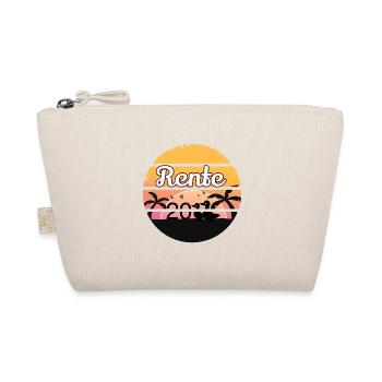 Rente 2022 Ruhestand Pension Retro Geschenk Damen - Organic Pouch - nature - Front