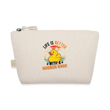 La vie est meilleure avec un Rubber Duck Gummiente - Trousse biologique - nature - Devant