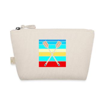 Retro Rowing Paddle Designs T-Shirt Present Gift - Organic Pouch - nature - Front