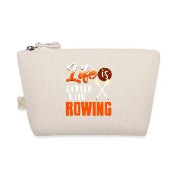 Life Is Better With Rowing T-Shirt Present Gift - Organic Pouch - nature - Front