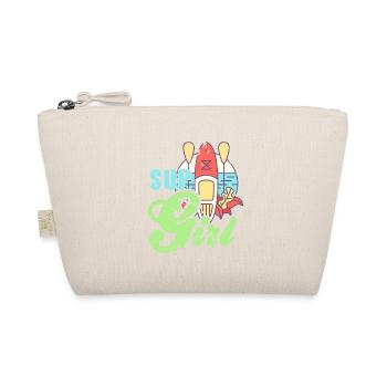 Vintage SUP Girl Rowing T-Shirt Present Gift - Organic Pouch - nature - Front