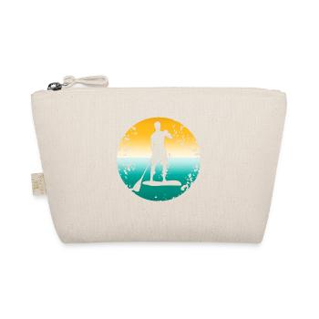 Retro Vintage Oarsman Rowing T-Shirt Present Gift - Organic Pouch - nature - Front